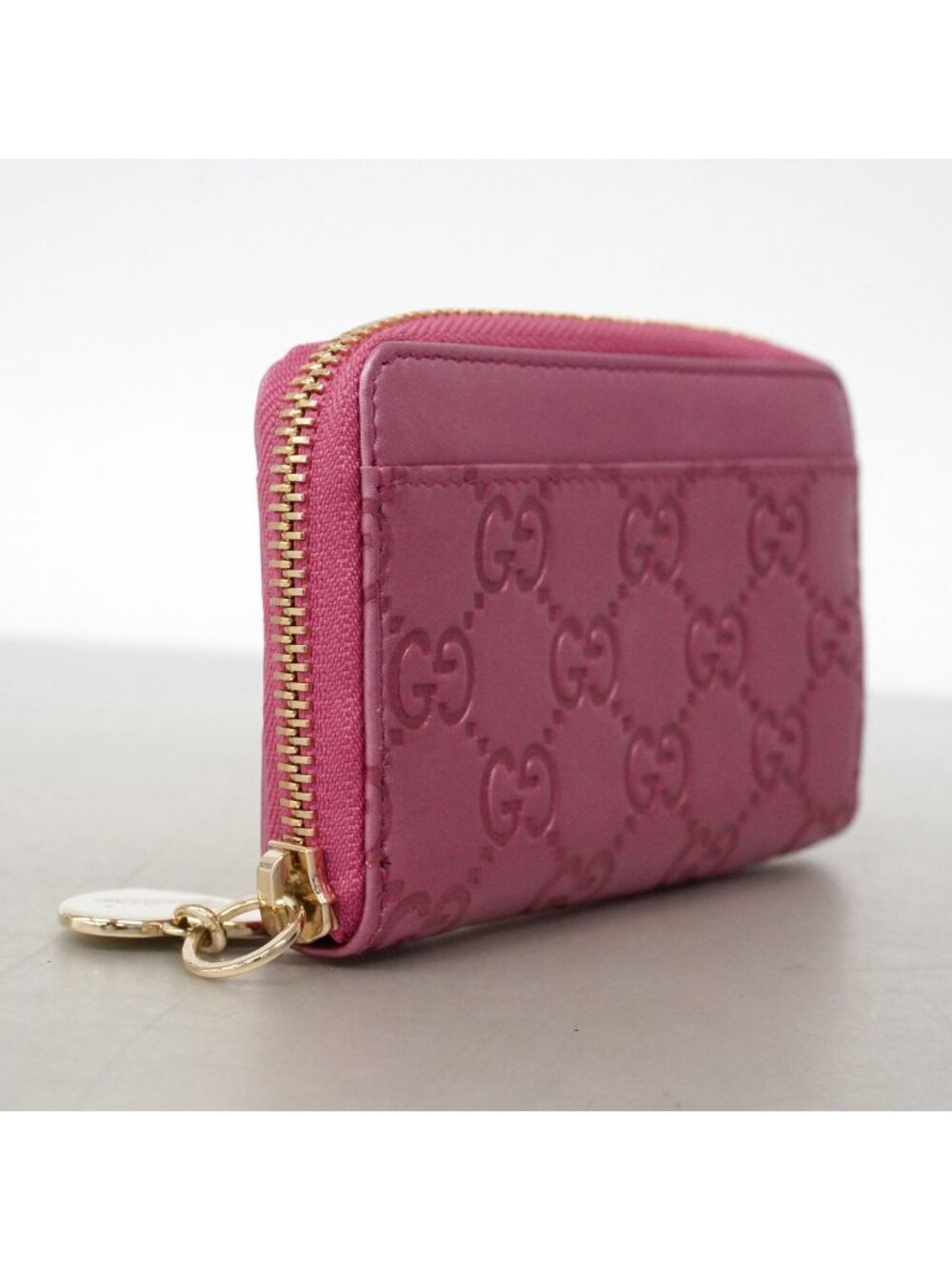 Gucci Coin Purse Guccissima Leather Pink Champagne Gold - Picture 2 of 9